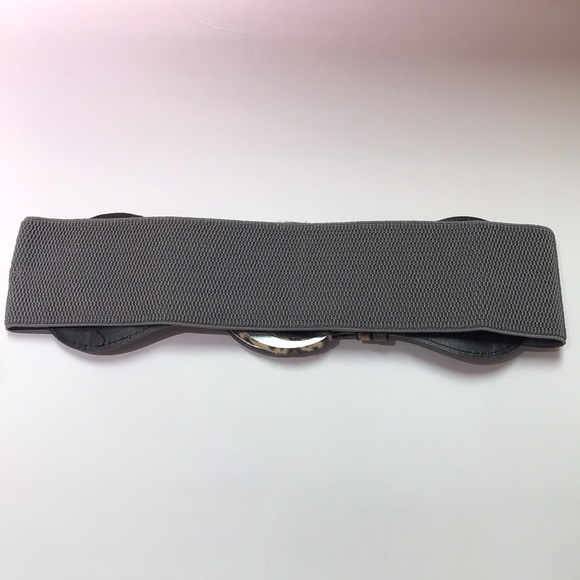 Gray Leopard Trim Stretch Belt - Picture 2 of 3